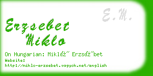 erzsebet miklo business card